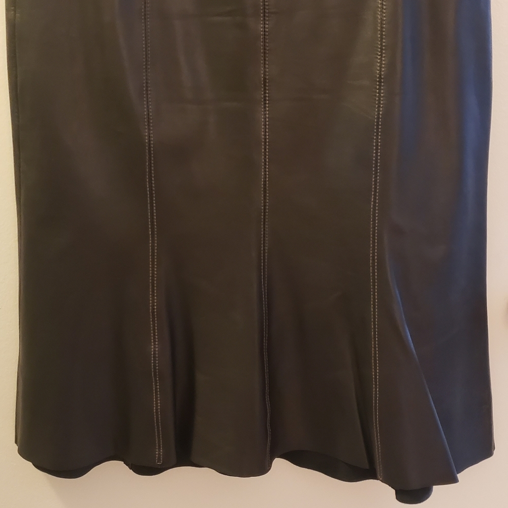 Black Karen Kane Leather Skirt
